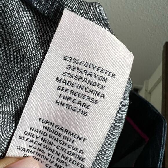 NWT Nanette Leopore Geometric Plaid Navy Business Casual Pants Legging Office M - Picture 11 of 11